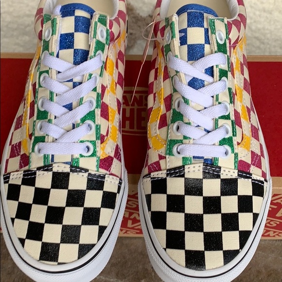 VANS OLD SKOOL GLITTER CHECK MultiTrWht WMNS - Picture 10 of 16